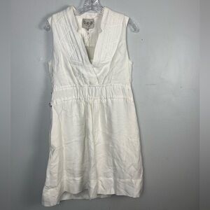 NWT Sea New York Women's Sleeveless V Neck Mini Dress White Size 4 Designer